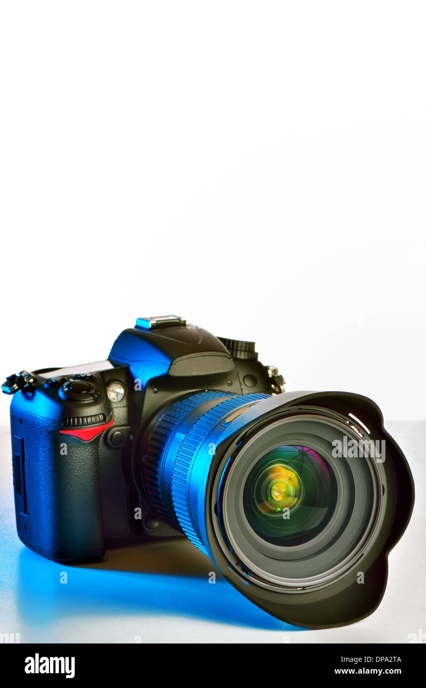 Primo piano della fotocamera digitale Foto Stock