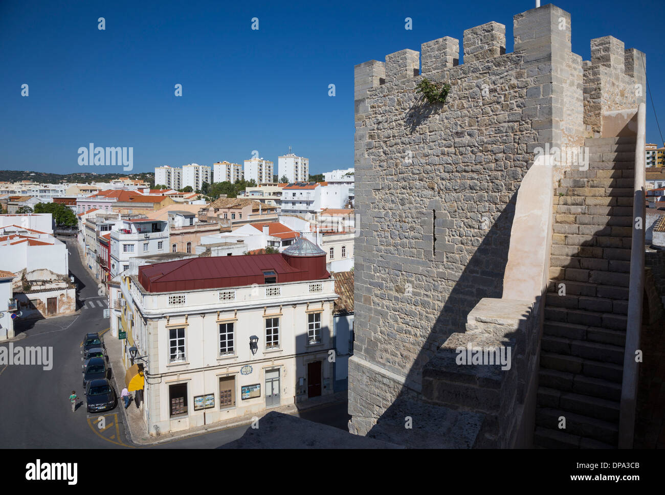 Loule dal castello, Algarve, PORTOGALLO Foto Stock