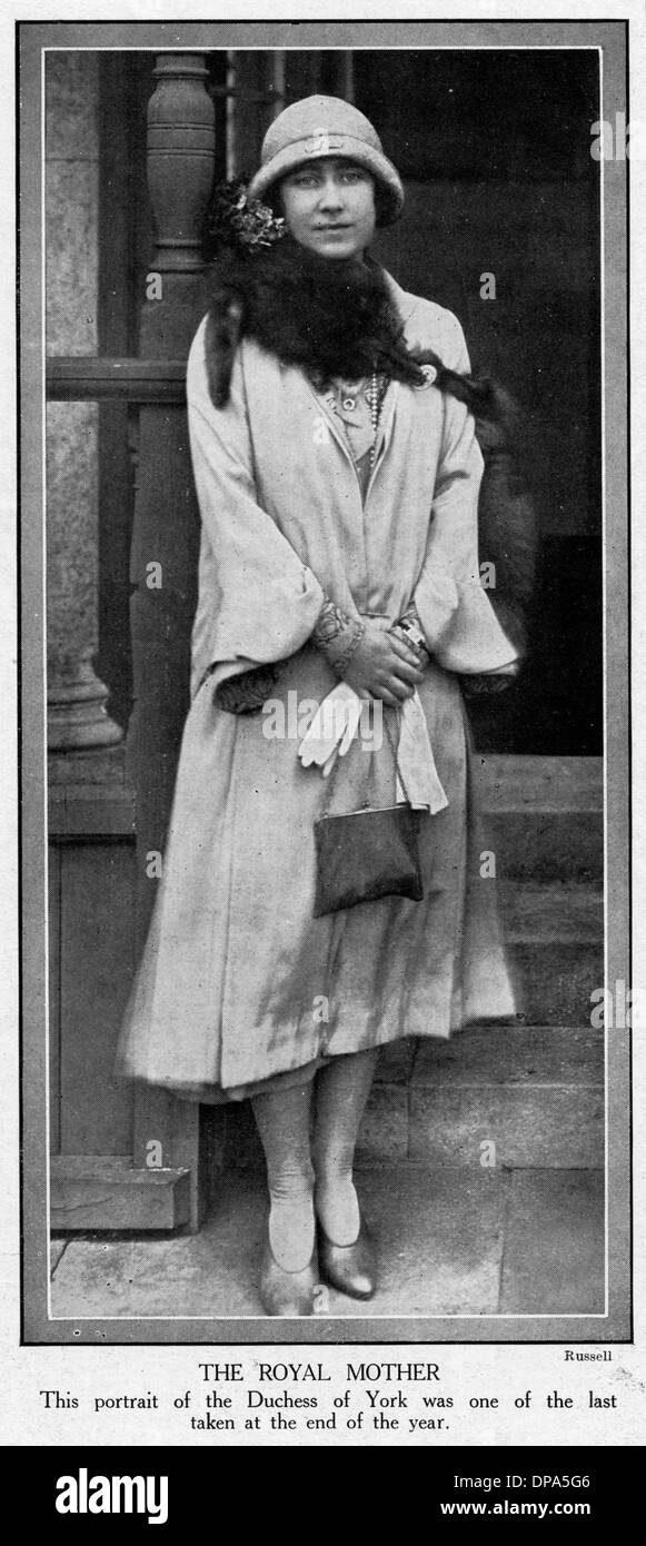 La regina madre come Duchessa Foto Stock