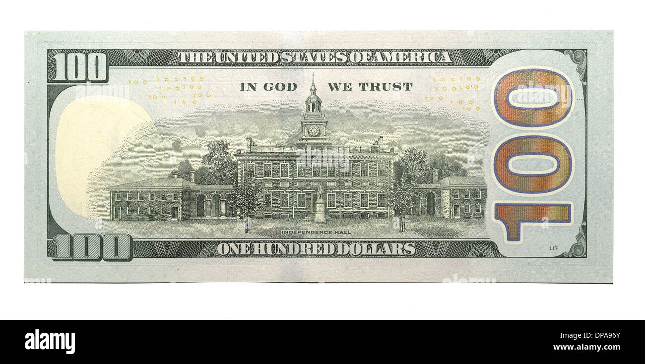 Nuovo 100 U.S. dollar banconota Foto Stock