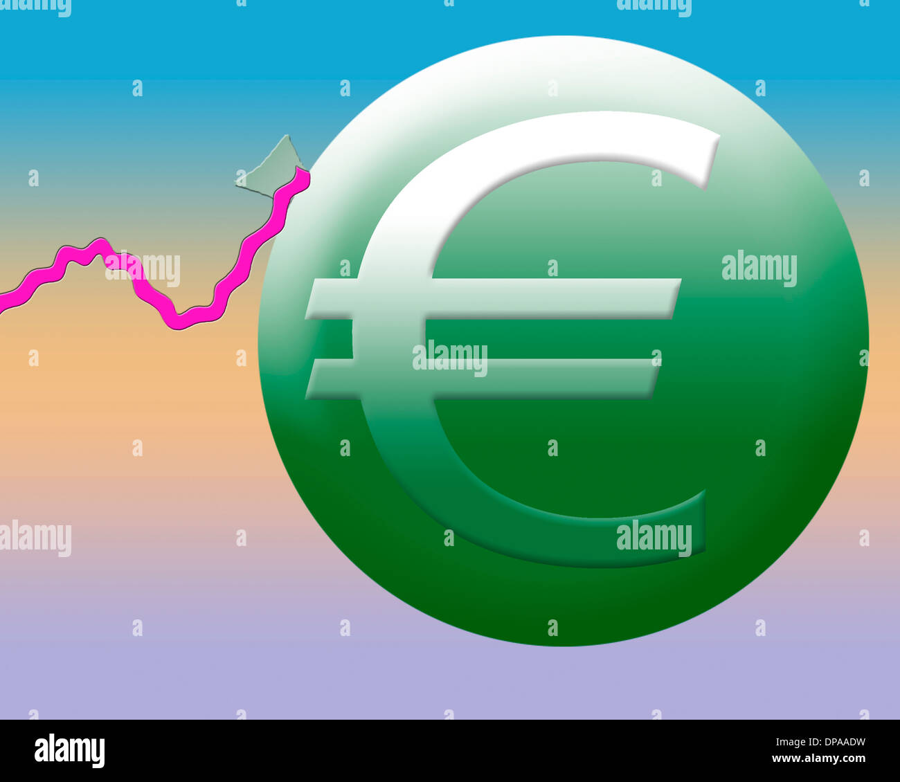 Soldi inflazione moneta svalutata svalutazione Foto Stock