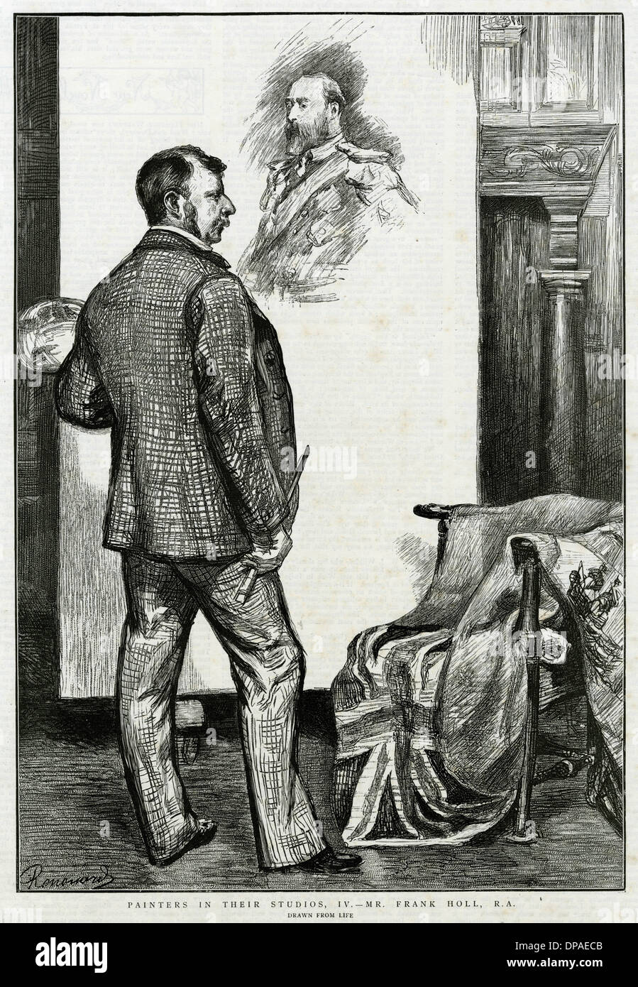 FRANK HOLL AL LAVORO Foto Stock