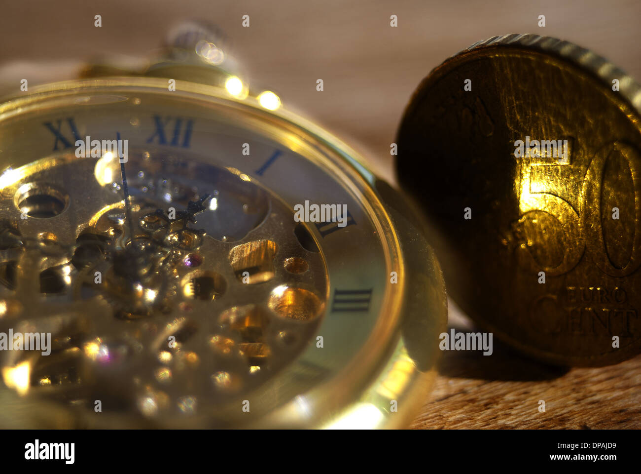 Economia, finanza e gestione del tempo: immagine concettuale Foto Stock