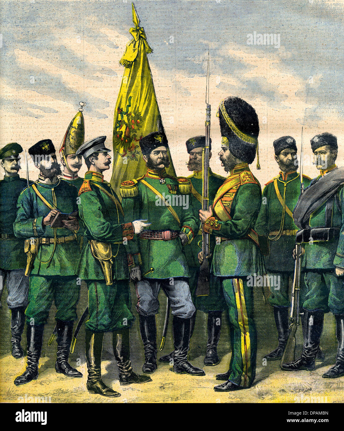 La fanteria russa 1892 Foto Stock