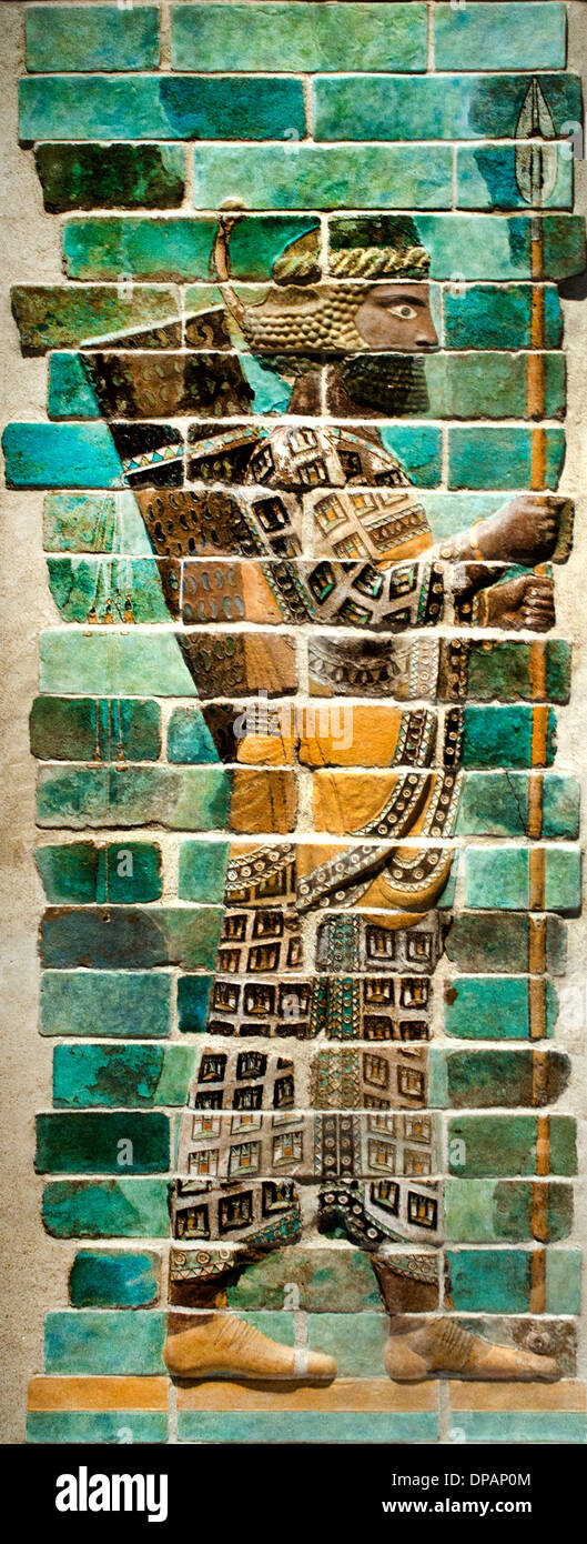 Palazzo di Re persiano Dario archer guard royal Suse Iran intorno al 500 a.c. mattoni smalto siliceo Foto Stock