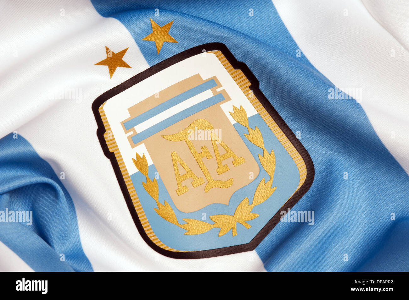 Close up della Nazionale Argentina team football shirt Foto Stock