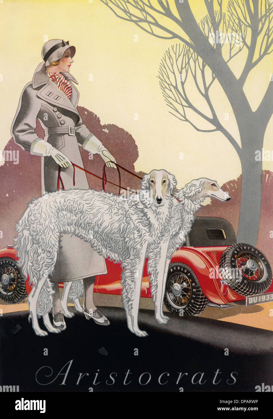 Annuncio/pneumatici DUNLOP 1933 Foto Stock