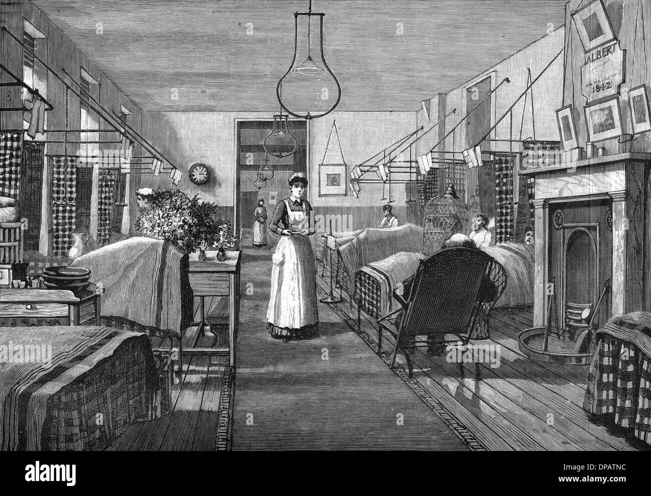 Ospedale Whitechapel reparto 1888 Foto Stock