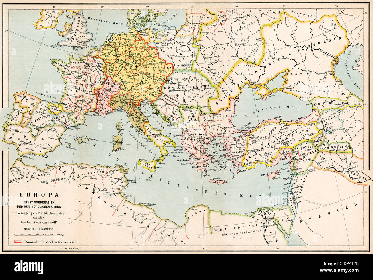 Mappa EUROPA/C1130 Foto Stock