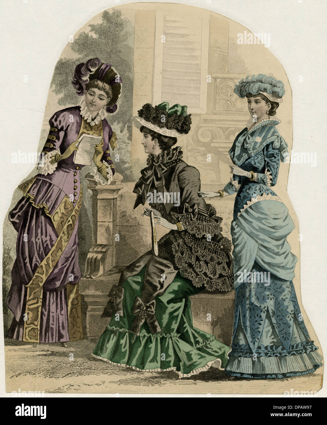 Moda inizio 1880s Foto Stock