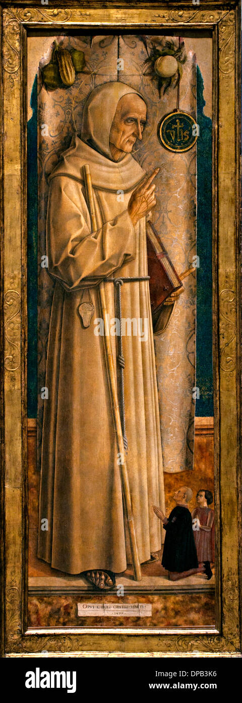St Jacques de la Marche, (1391-1496), 1477, Carlo Crivelli 1435 –1495, Italia Foto Stock
