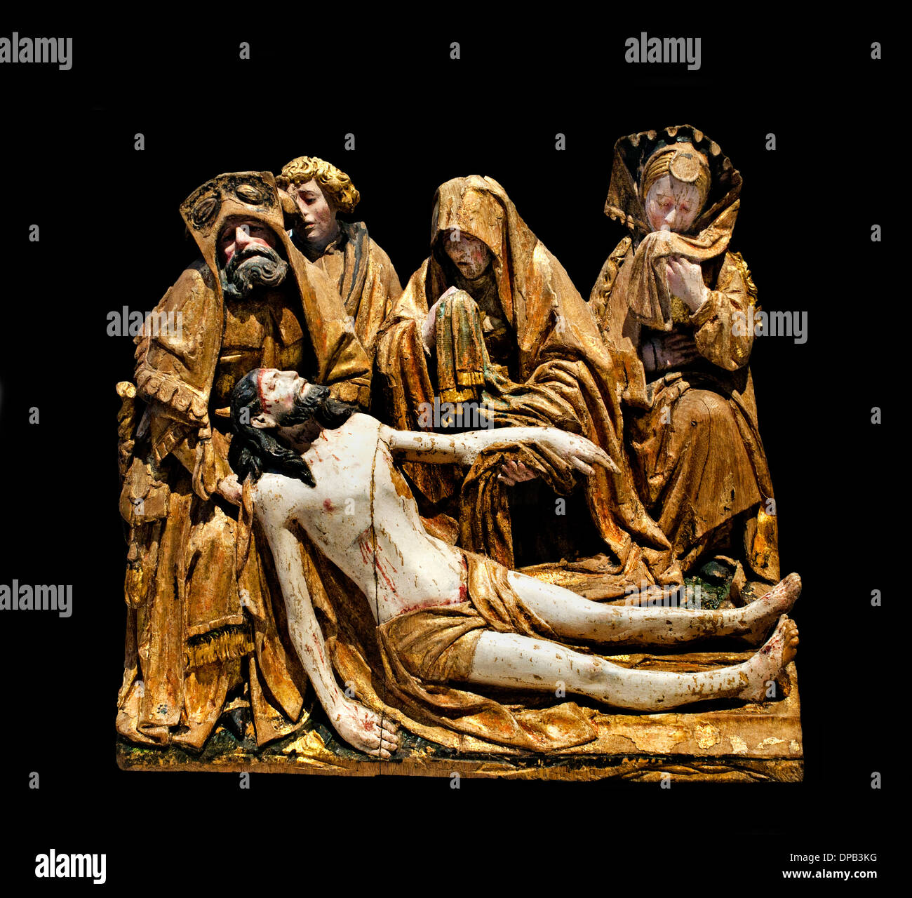 Elemento: Pala del Compianto di Cristo ad Anversa (Belgio) intorno a 1515-1520 in legno policromo oak Foto Stock