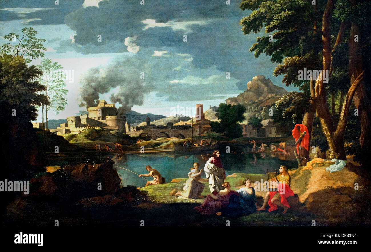 Paesaggio con Orfeo e Euridice 1650 Nicolas Poussin 1594 - 1665 Francia - Francese Foto Stock