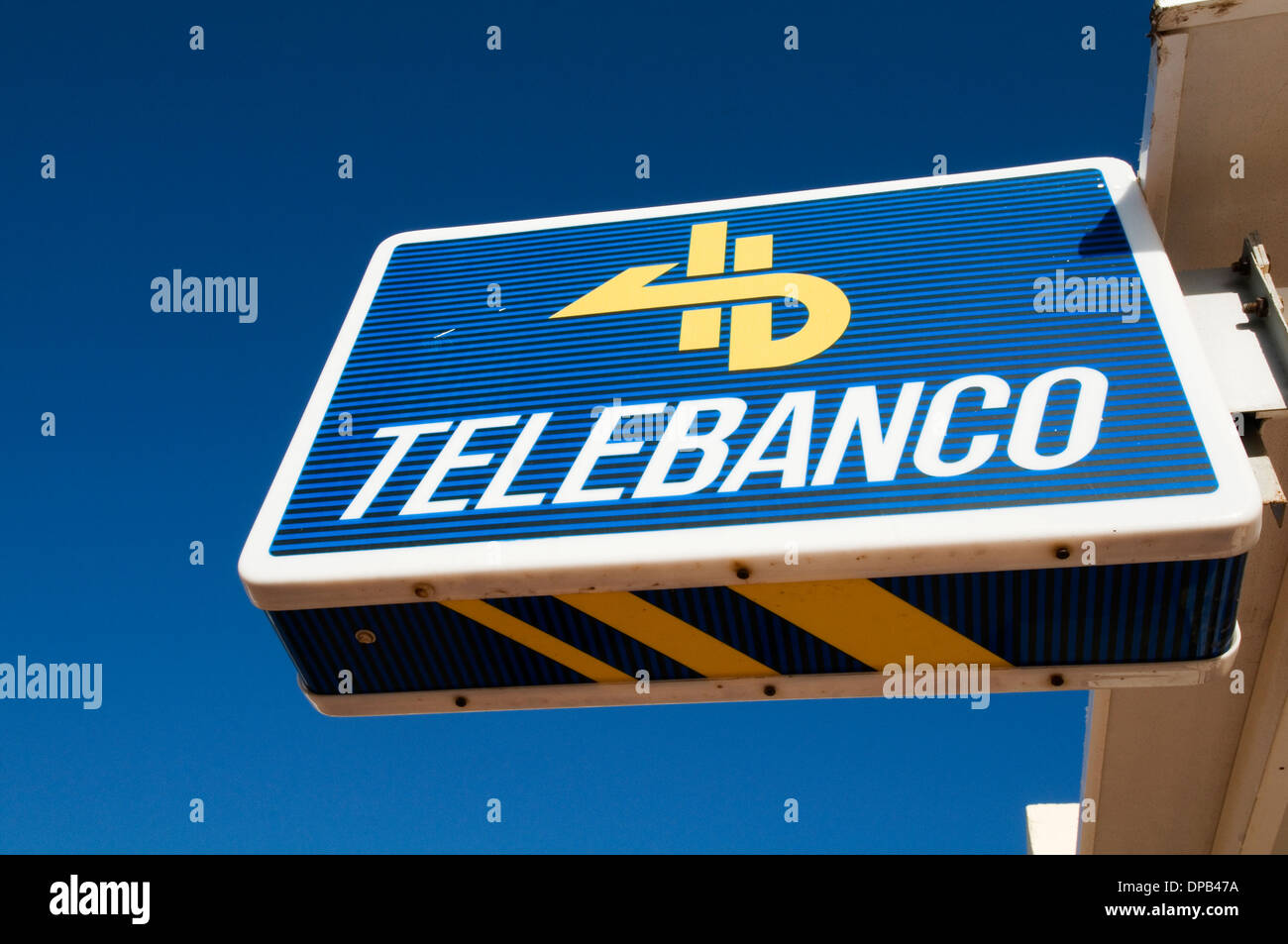 Telebanco spainsh bank high street banking Foto Stock