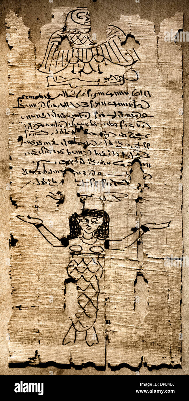 Testo religioso 100-300 annuncio romano egiziano Egitto Foto Stock