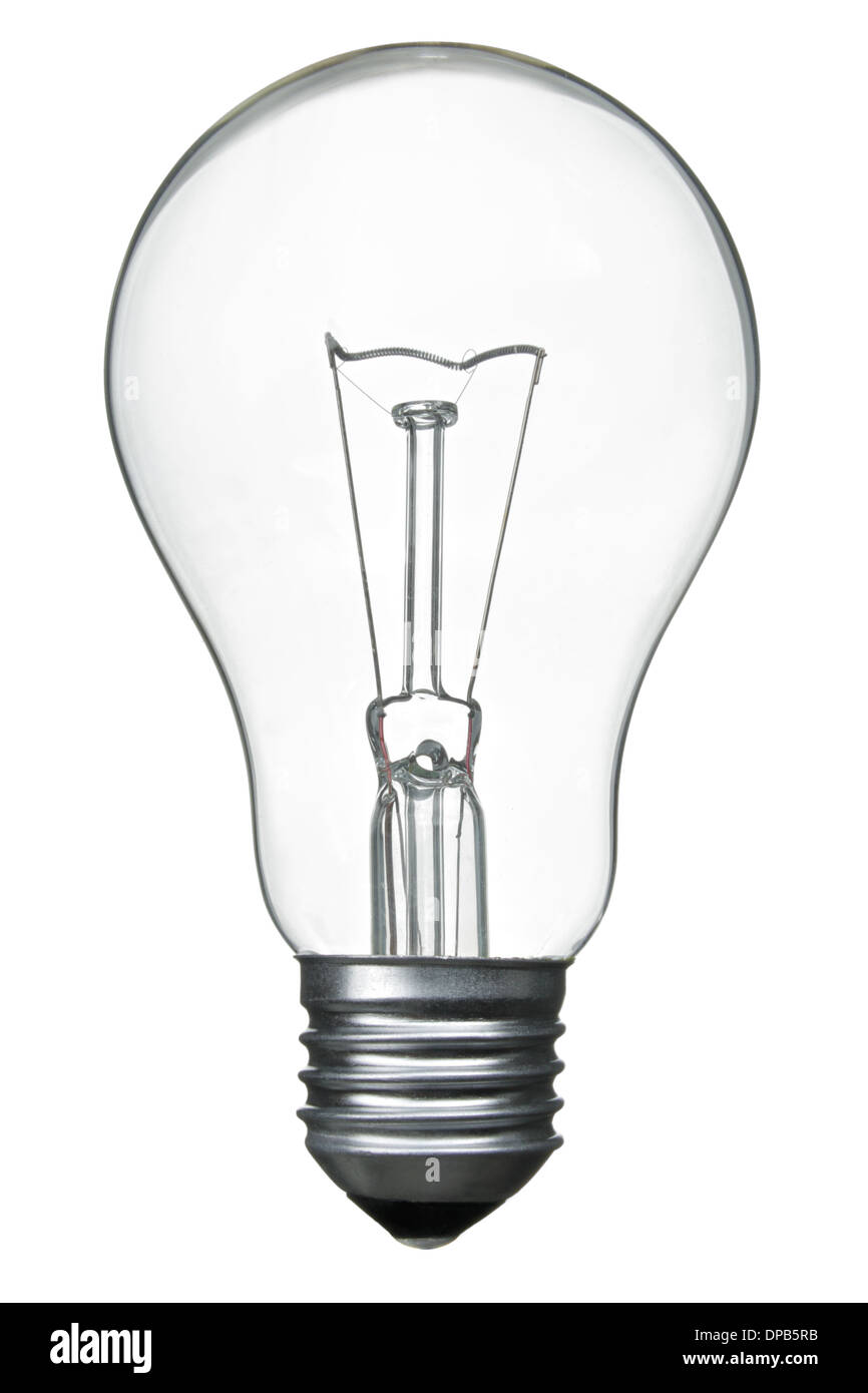 Lampadina elettrica. B&W immagine Foto Stock