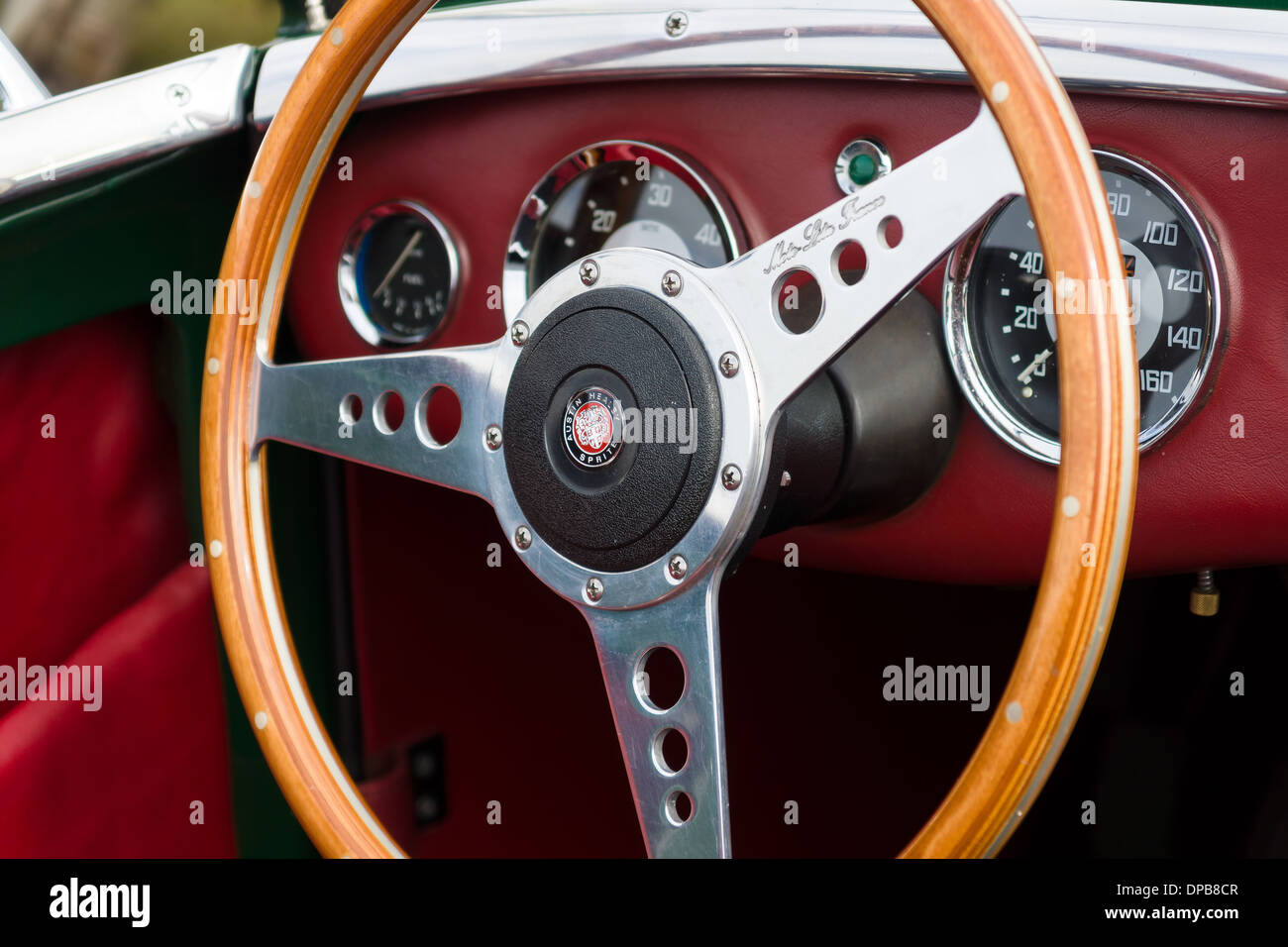 La cabina a due porte roadster, auto sportiva Austin-Healey Sprite Foto Stock