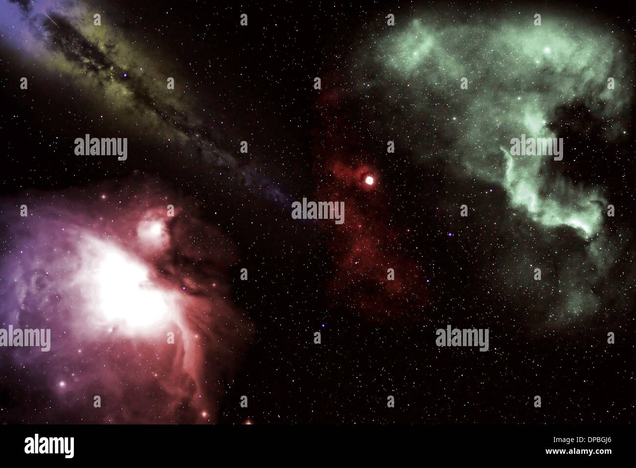 Cielo notturno, composito Foto Stock