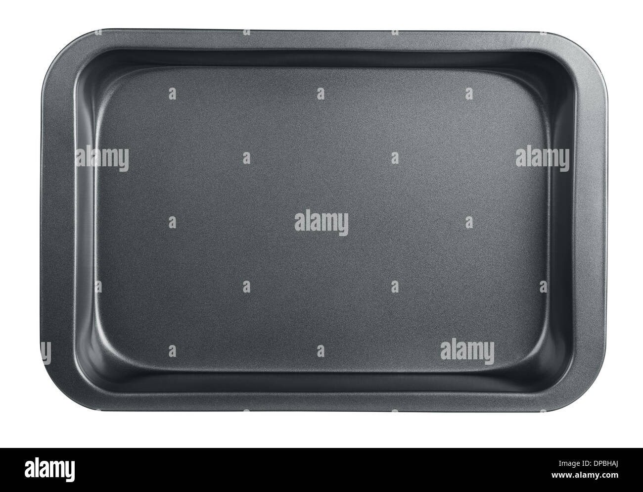 Svuotare vassoio da forno isolato su bianco Foto Stock