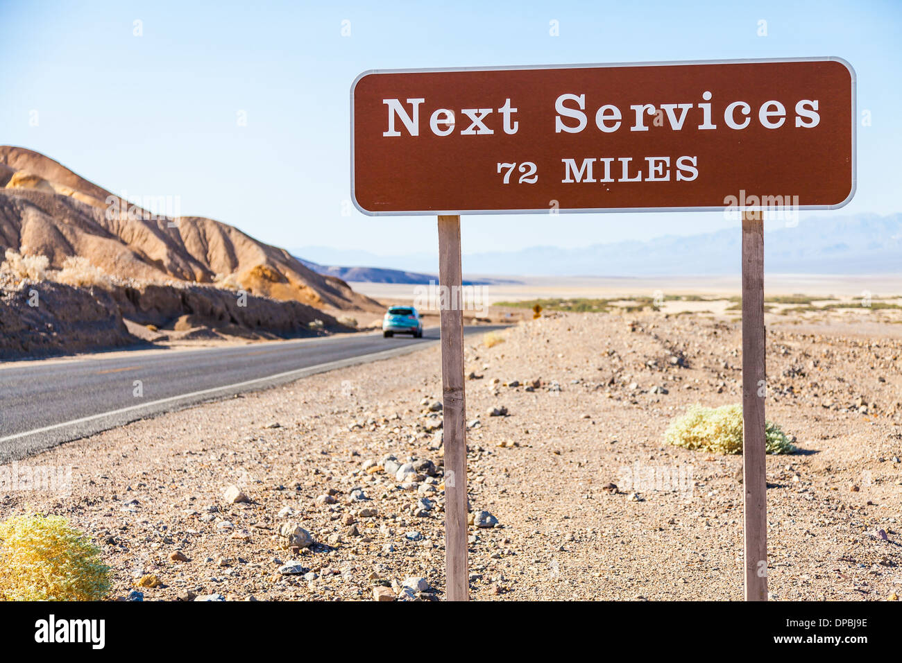 Death Valley, Stati Uniti d'America. Prossimo servizio streetsight utile per il concetto di viaggio Foto Stock