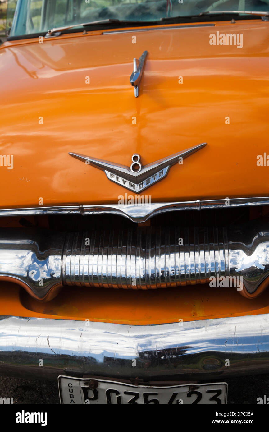 Classic American car a l'Avana, tra una stima di 60.000 pre-embargo noi automobiles età ancora sopravvivono a Cuba, Foto Stock