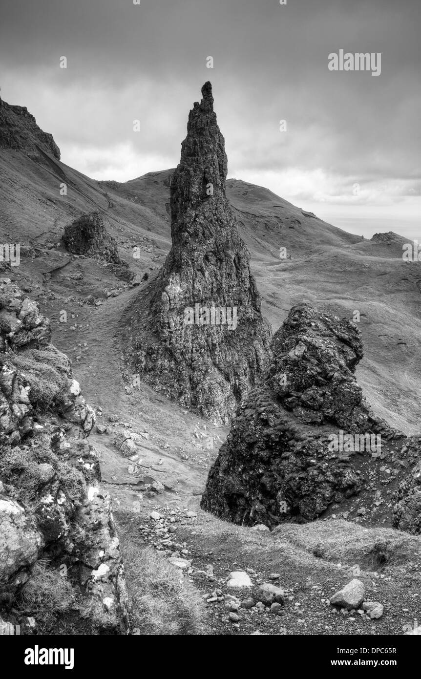 L'ago con il vecchio uomo di storr, Isola di Skye in Scozia Foto Stock