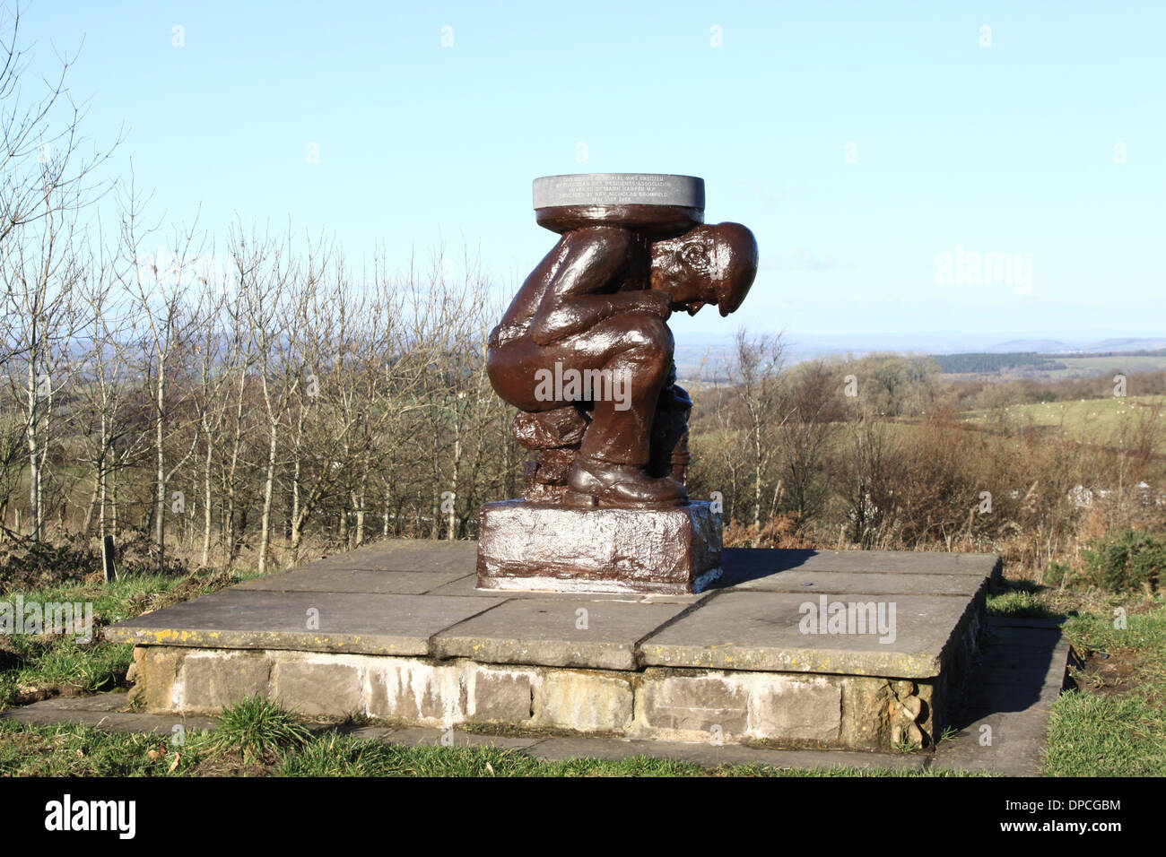 I minatori memorial, su Ruardean Hill, Foresta di Dean, Gloucestershire Foto Stock