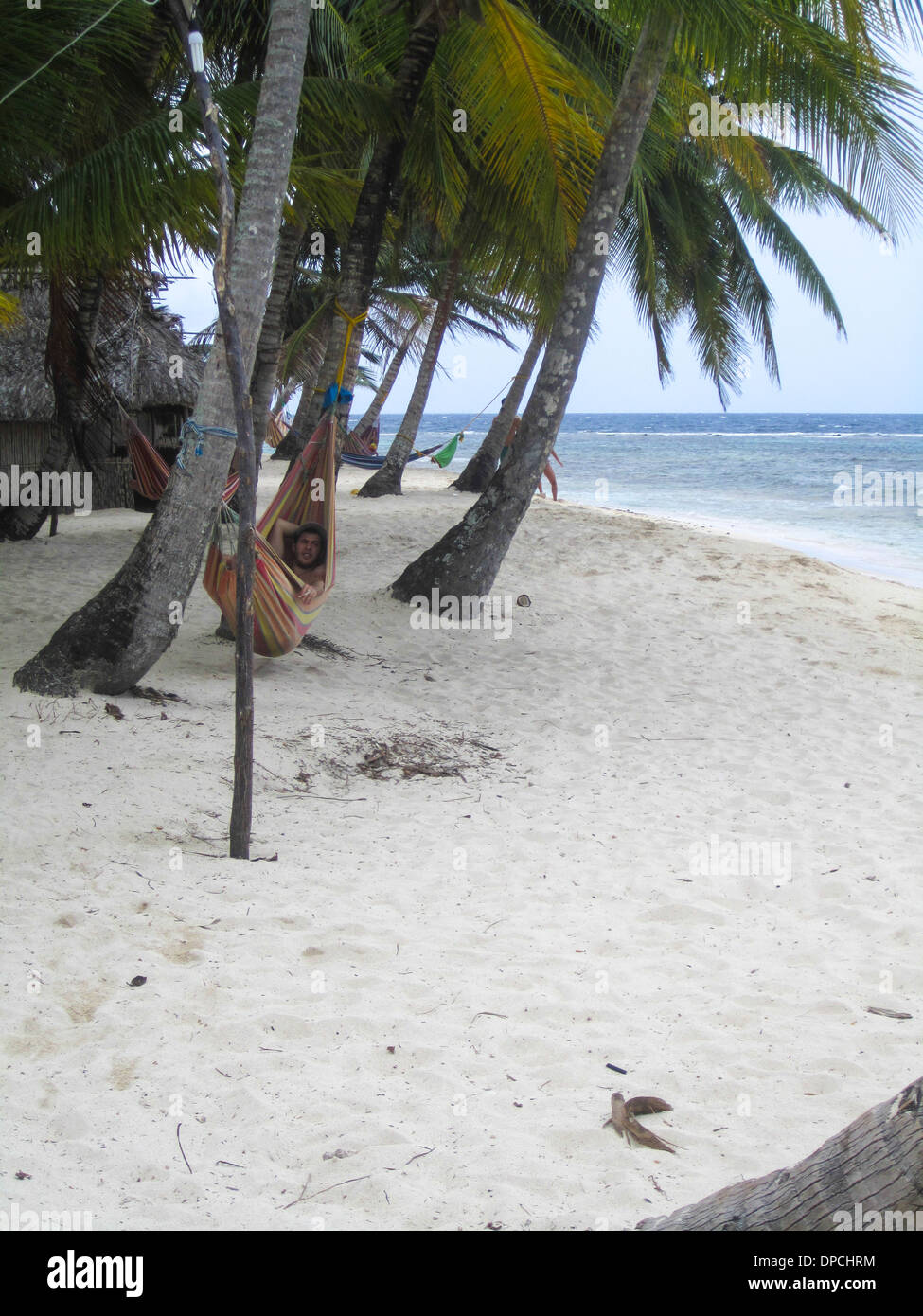 Panama, spiaggia di sabbia bianca Foto Stock