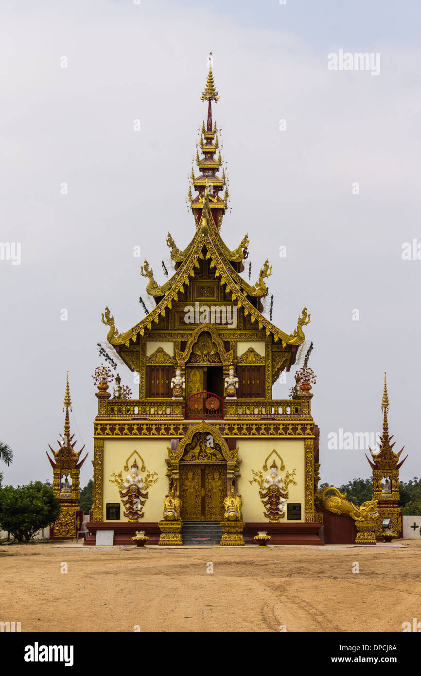 Cappella Lanna di templi in Chiangrai Thailandia Foto Stock