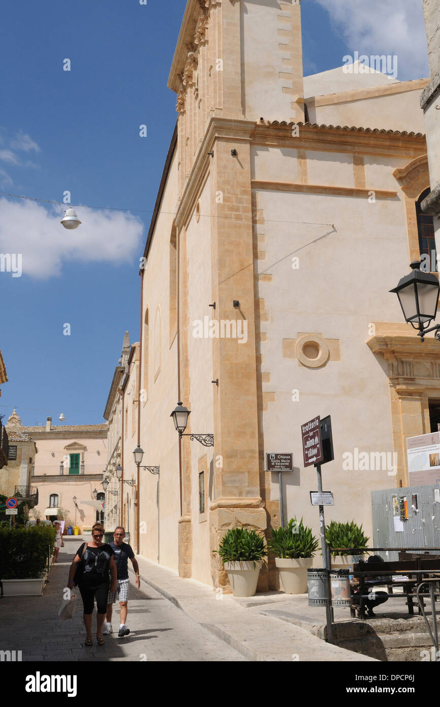 Chiesa di Santa Maria di Valverde a Ragusa Ibla, la città barocca elencati come patrimonio mondiale dall' UNESCO in Sicilia Foto Stock