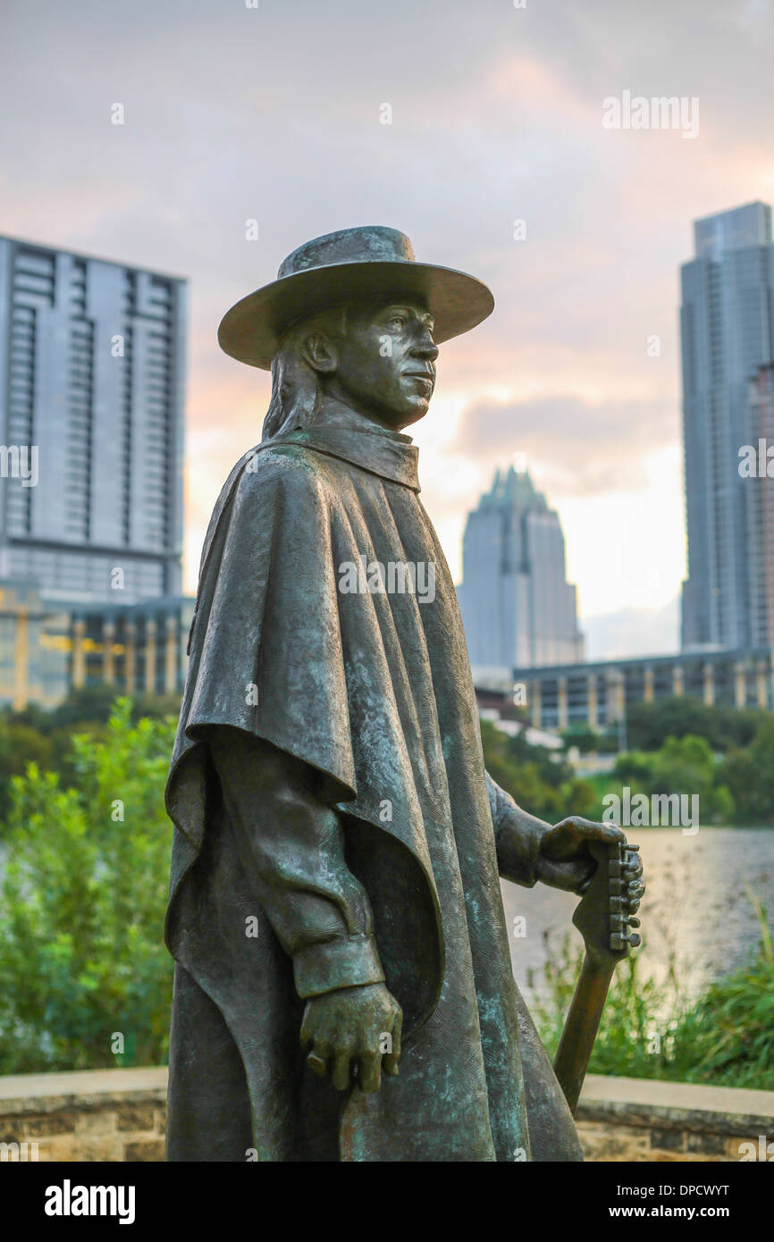 Stevie Ray Vaughan statua Foto Stock