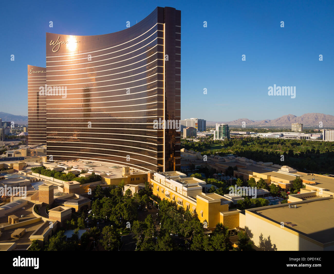 Alberghi lungo la Strip' a Las Vegas, Nevada Foto Stock
