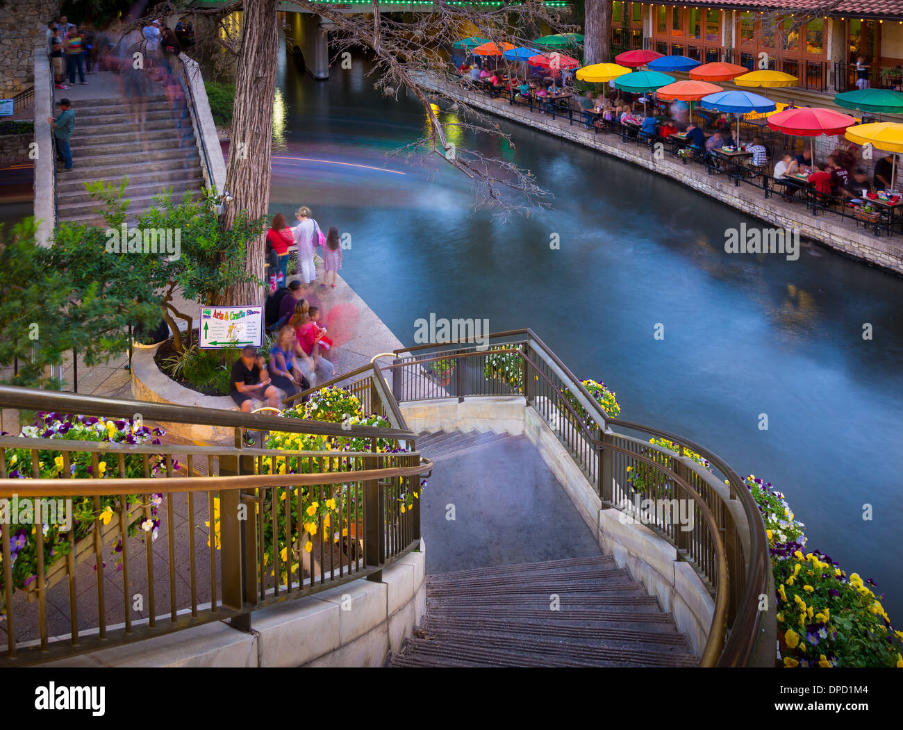 Il Riverwalk, San Antonio, Texas, Stati Uniti Foto Stock