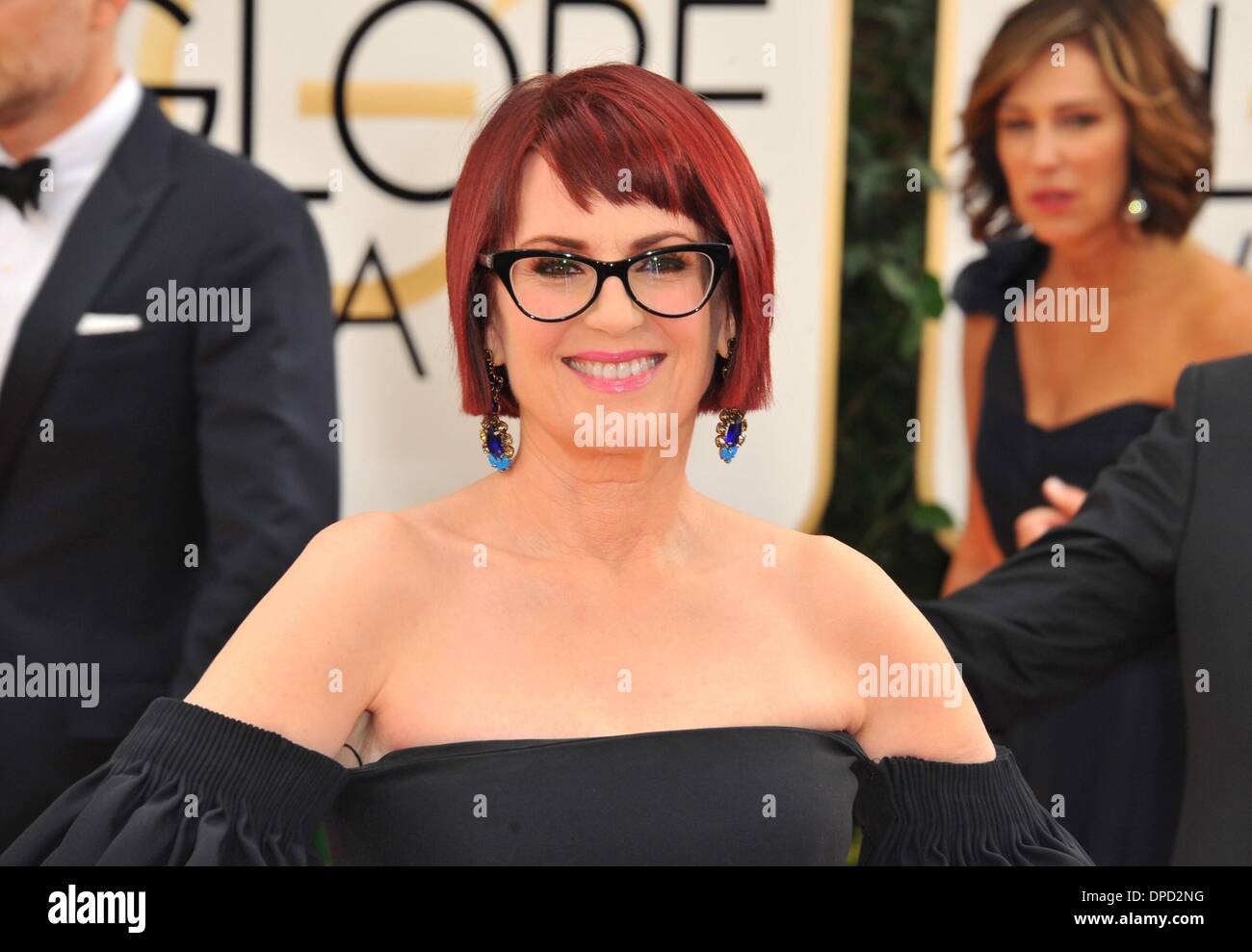 Beverly Hills, in California, Stati Uniti d'America. . Xii gen, 2014. Megan Mullally presso gli arrivi per 71st Golden Globe Awards - Gli arrivi 2, il Beverly Hilton Hotel di Beverly Hills, CA 12 gennaio 2014. Credito: Linda Wheeler/Everett raccolta/Alamy Live News Foto Stock