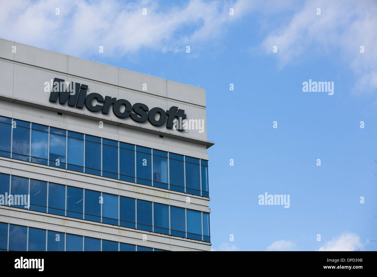 Un edificio di uffici occupati da Microsoft. Foto Stock