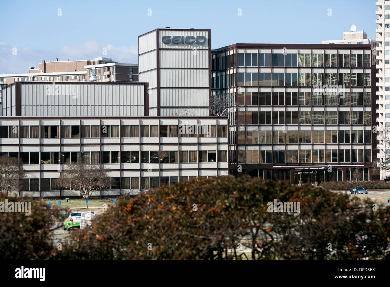 La sede GEICO, noto anche come il governo dipendente compagnia di assicurazioni di Chevy Chase, Maryland. Foto Stock