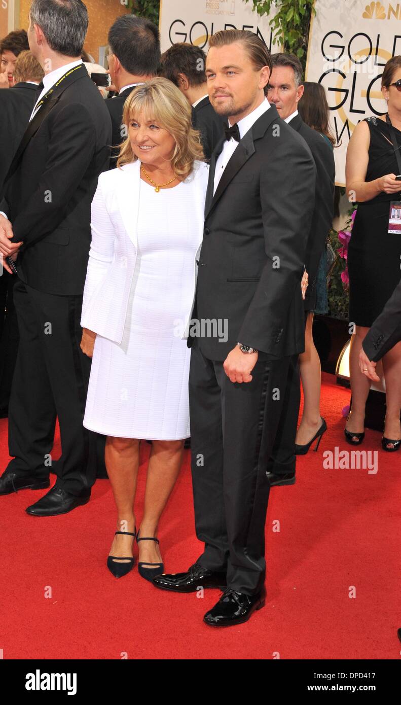 Beverly Hills, in California, Stati Uniti d'America. Xii gen, 2014. Irmelin Indenbirken-DiCaprio, Leonardo DiCaprio presso gli arrivi per 71st Golden Globe Awards - Gli arrivi 4, il Beverly Hilton Hotel di Beverly Hills, CA 12 gennaio 2014. Credito: Linda Wheeler/Everett raccolta/Alamy Live News Foto Stock