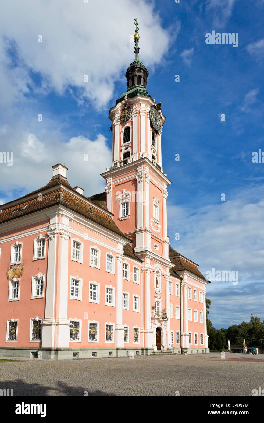 Germania, Baden Wuerttemberg, Vista della Basilica di Birnau Foto Stock