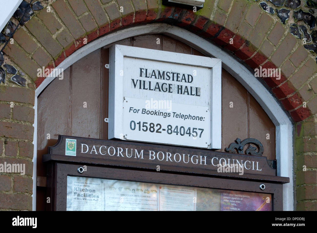 La village hall, Flamstead, Hertfordshire, Inghilterra, Regno Unito Foto Stock