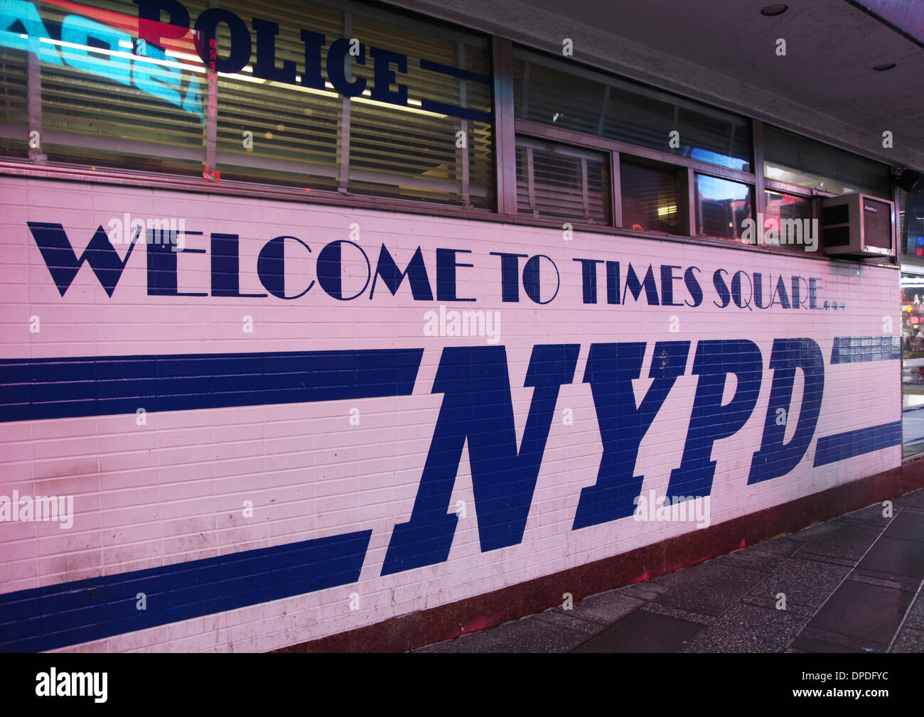 NYPD Benvenuto a Times Square a New York Foto Stock