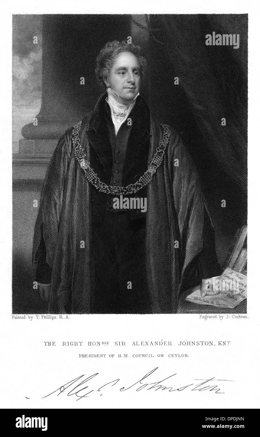 Il sir Alex. JOHNSTON - 1 Foto Stock