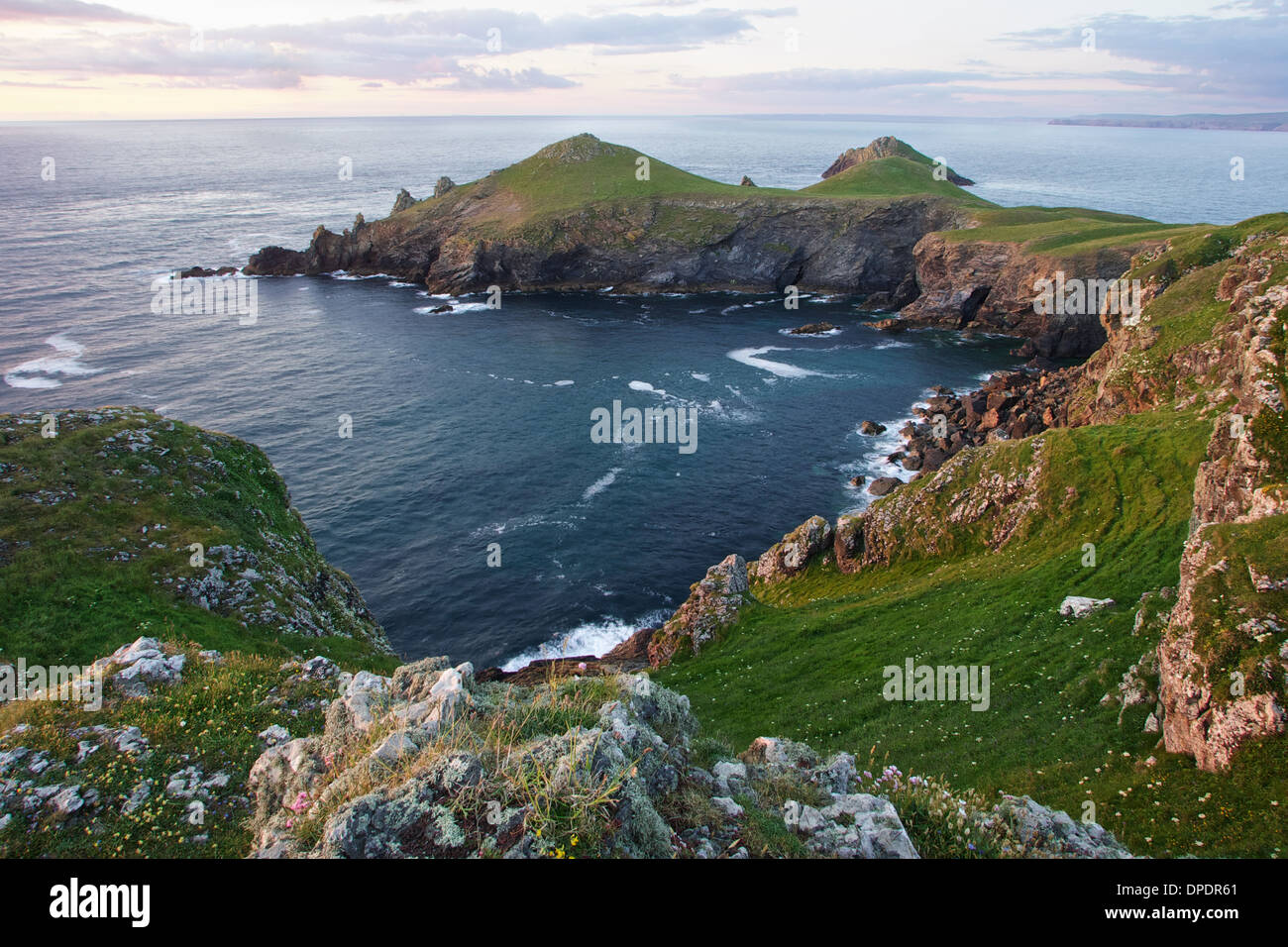 Tramonto al groppe, North Cornwall Foto Stock