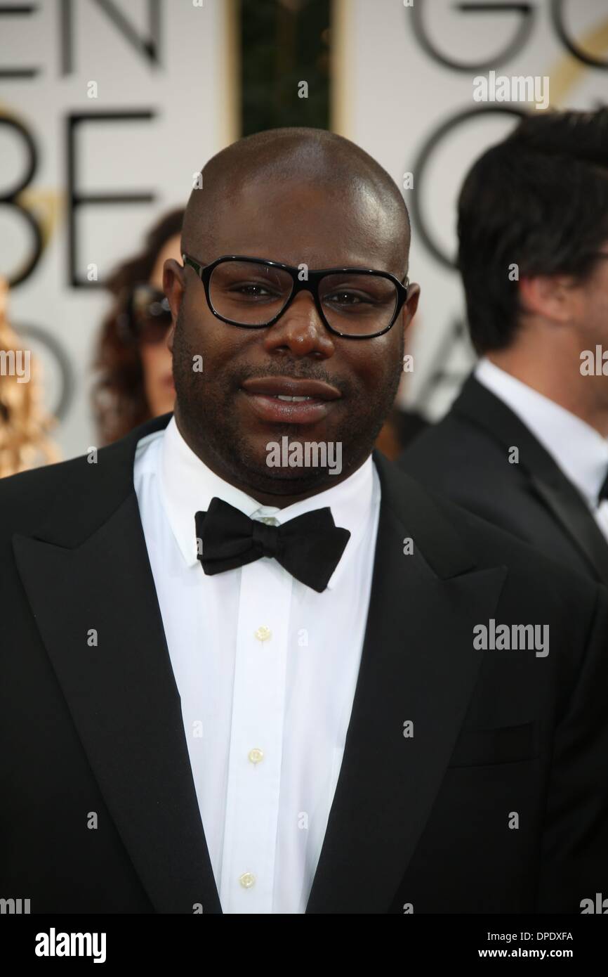 Los Angeles, Stati Uniti d'America. Xi gen, 2014. Direttore britannico Steve McQueen assiste la settantunesima Annuale di Golden Globe Awards aka Golden Globes a Hotel Beverly Hilton di Los Angeles, Stati Uniti d'America, il 12 gennaio 2014. Foto: Hubert Boesl/dpa/Alamy Live News Foto Stock