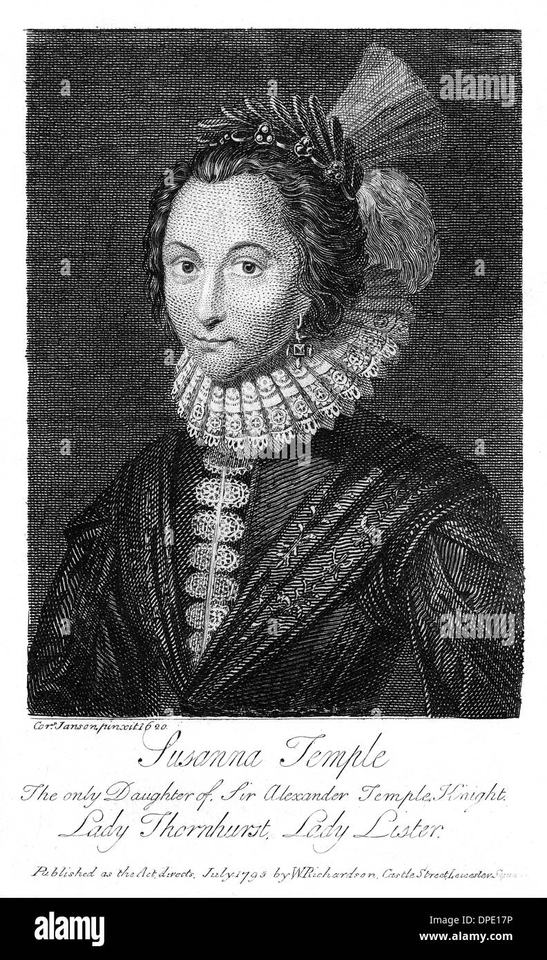 SUSANNA LADY LISTER Foto Stock