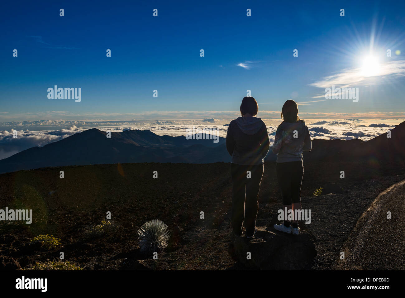 Il vertice del Vulcano Haleakala in Maui. Foto Stock