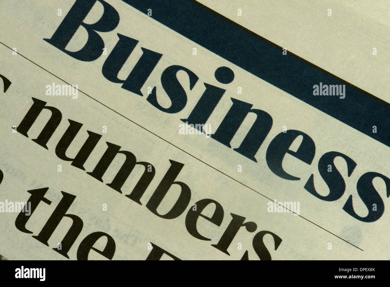 Estratto dal giornale aziendale Foto Stock