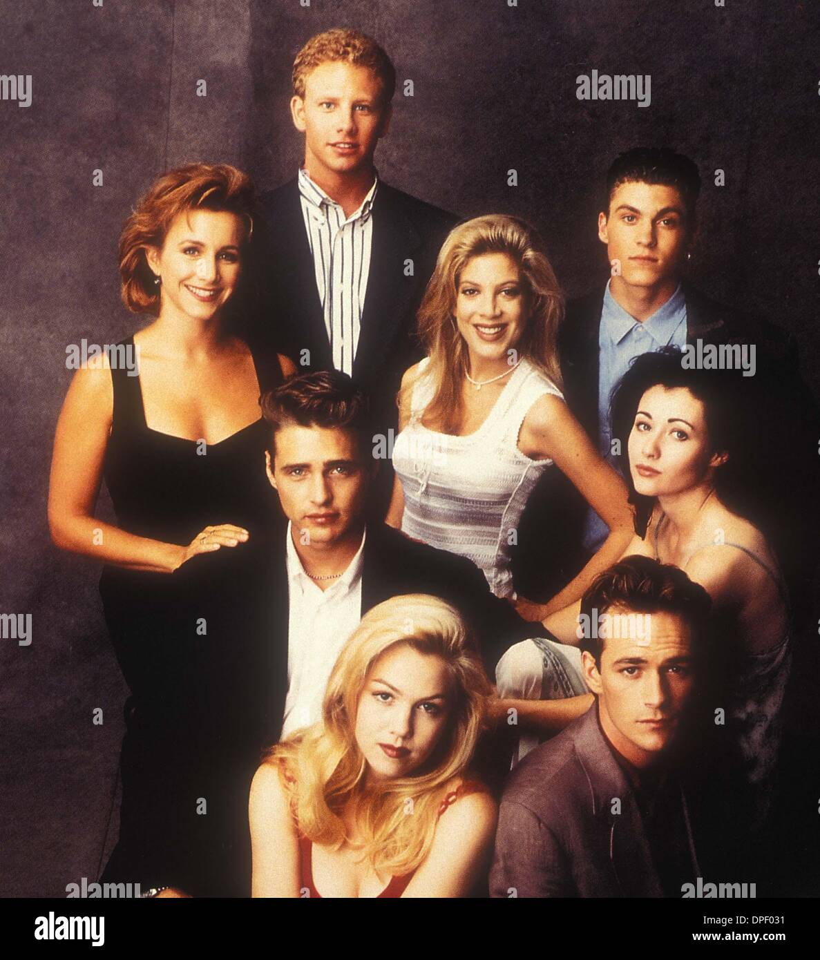 10 maggio 2006 - ''BEVERLY HILLS 90210''.Un11800ADH.FORNITO DA FOTO, INC..TV-film-ANCORA.JASON PRIESTLEY IAN ZIERING Jennie Garth Tori Spelling LUKE PERRY Shannen Doherty e Brian Austin Green (credito Immagine: © Globo foto/ZUMApress.com) Foto Stock