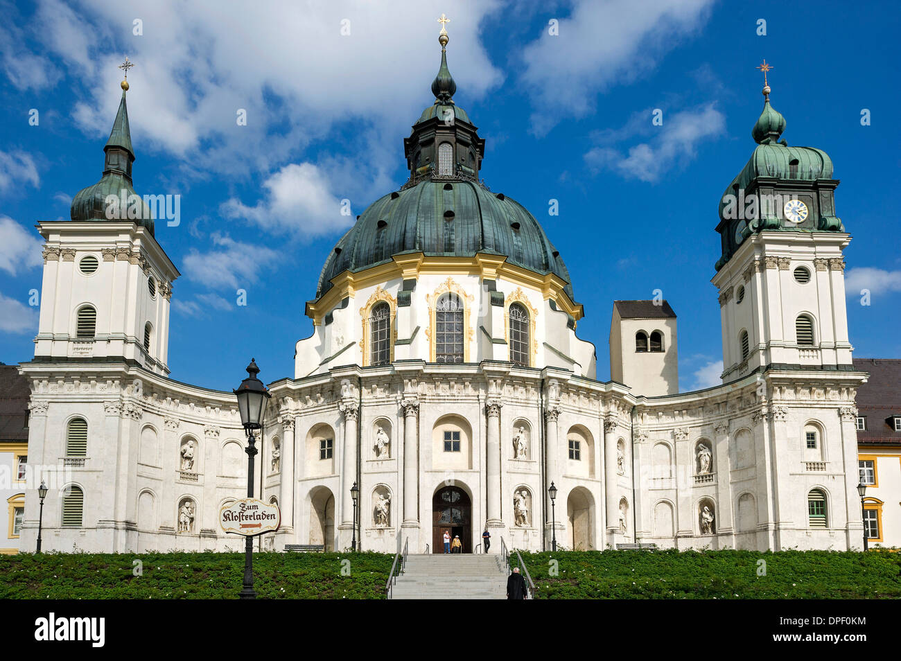 Abbazia Benedettina Barocca, la chiesa del monastero, l'Abbazia di Ettal, Ettal, Alta Baviera, Baviera, Germania Foto Stock