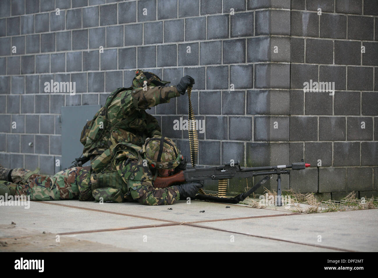 La formazione dei militari olandesi Foto Stock