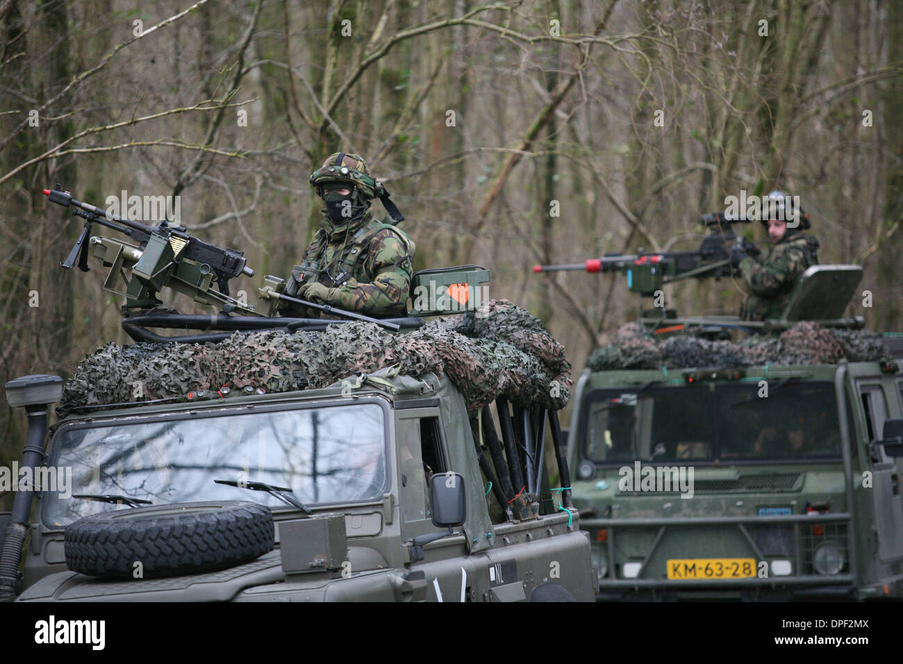 La formazione dei militari olandesi Foto Stock